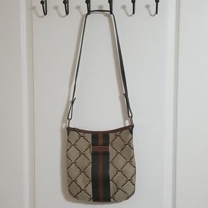 Longchamp Jacquard Logo Print Crossbody Bag